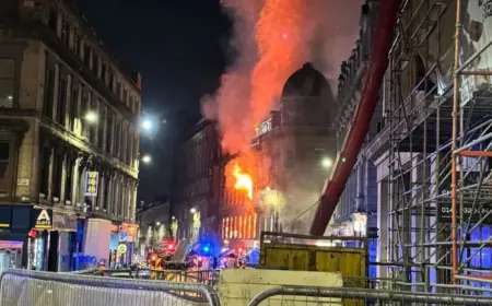 Glasgow Fire at Central Station Collapses Building; Station Closure Duration Unclear