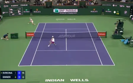 Jannik Sinner Drawn Against Shapovalov at Indian Wells; Head-to-Head Tied 1-1