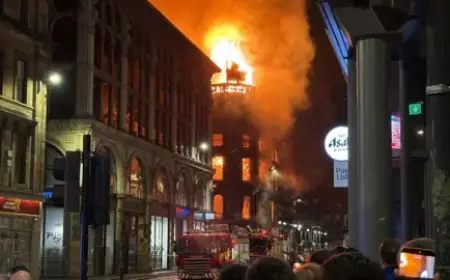 Glasgow Central Station Fire: Historic Union Street Building Collapses — Station Closed Monday