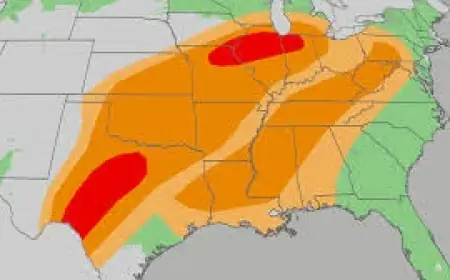 Weather Storms Tornadoes: East Texas Braces for Late Tuesday Night Line of Severe Thunderstorms