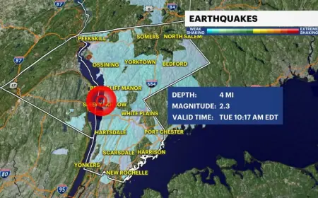 Earthquake Rattles Sleepy Hollow and Westchester County Just 25 Miles from NYC Tuesday Morning