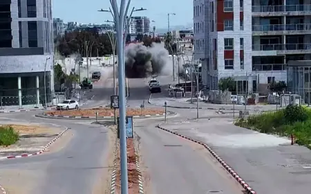 CCTV captures missile strike in Or Yehuda, Sound footage shows injured man