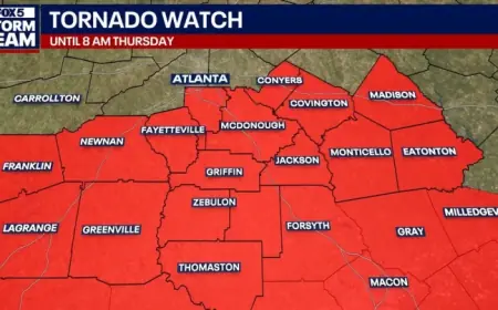 Tornado Warning Macon Ga: Central Georgia watch narrows as storms push east