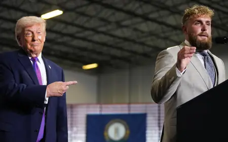 Trump Says Jake Paul Has His Endorsement if He Runs for Office, but No Campaign Exists