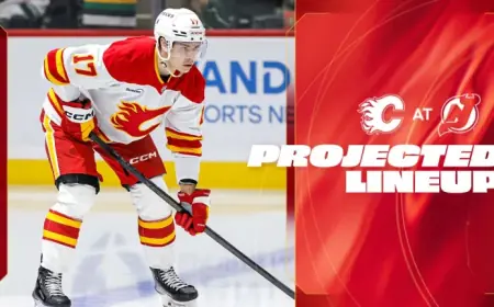 Flames Vs Devils Projected Lineup Reveals Depth Choices