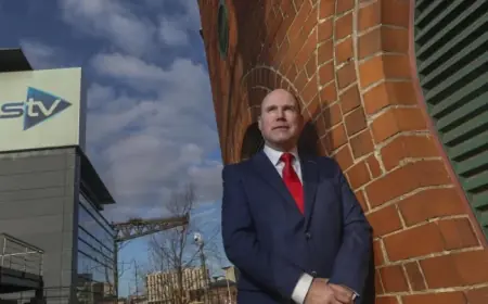 John Mckay Stv anchor prepares to present news for final time this week