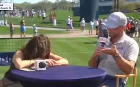 Kay Adams stunned on air as Wyndham Clark jokes about 'week-long girlfriend'