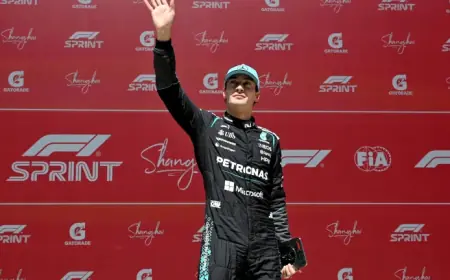 George Russell Wins Chinese F1 Sprint After Fierce Hamilton Fight; Leclerc Second