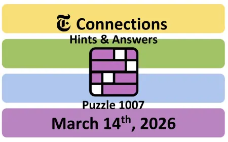 NYT Connections Hints and Answers — Saturday, March 14, 2026 (Puzzle #1,007)