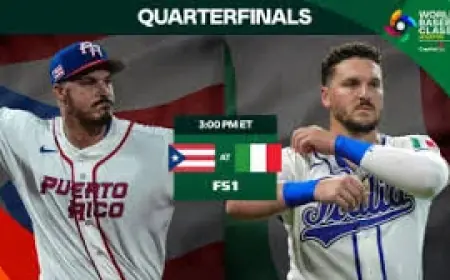 Puerto Rico Vs Italy in World Baseball Classic Quarterfinals Leaves Fans Scrambling for Game Time and TV Details