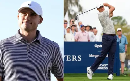 Aberg Golfer Leads at TPC Sawgrass, Spotlighting Adidas Look at The Players Championship