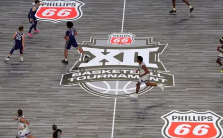 Big 12 to replace LED glass court with hardwood for semifinals and final at T Mobile Center