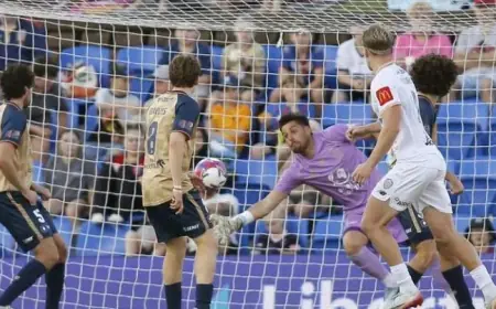 Cosgrove’s Double Steers Auckland Past Newcastle in Aleague Clash