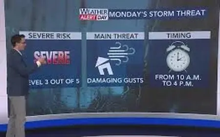 Wral Weather in Central North Carolina Sparks Rare Level 4 Severe Storm Risk Monday