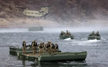 North Korea Fires About 10 Ballistic Missiles in Show of Force; Test Coincides With U.S.-South Korea Drills