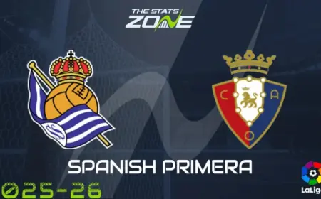 Real Sociedad Vs Osasuna Deadlocked At 0-0 In La Liga Matchup