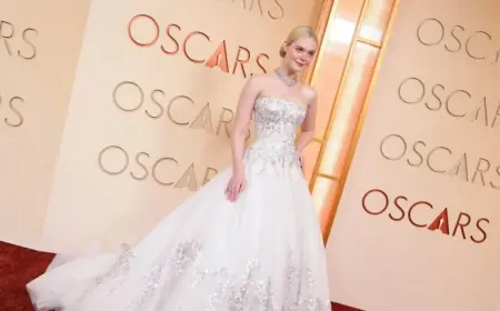 Elle Fanning At the 2026 Oscars Sparks Attention With Strapless White Gown and First Oscar Nomination