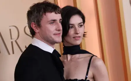 Paul Mescal and Gracie Abrams Look Loved Up in Coordinated Black at the 2026 Oscars