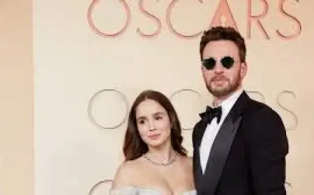 Chris Evans and Alba Baptista at the 2026 Oscars Sparks Rare Red Carpet Moment