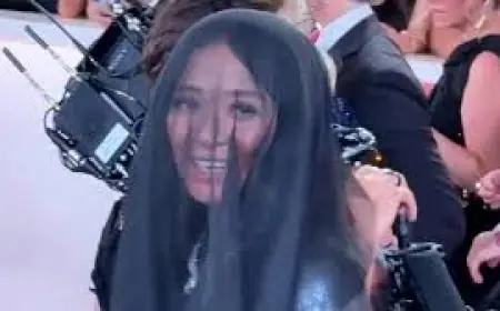 Hamnet Director Chloé Zhao Draws Attention With Black Veil Look on the Oscars Red Carpet