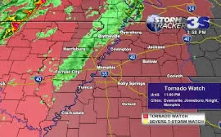 Tornado Watch Nashville: Midstate and Southern Kentucky Under Watch Into Early Monday