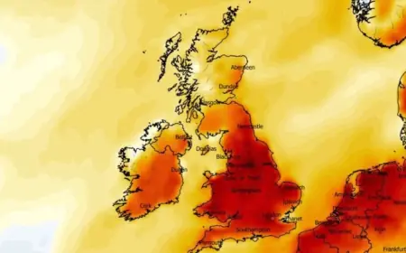 Weather Forecast Sparks UK Heat Surge; Wales Online Maps Show Up To 19C