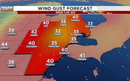 Detroit Weather: Gusty Winds, Strong Storms and Snow Showers Forecast Over Next 36 Hours