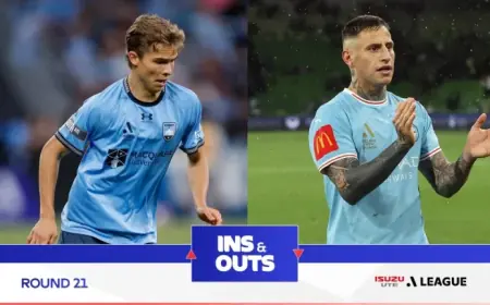 Ins And Outs Round 21: Sydney Fc Vs Melbourne City Fc Teams Are In Ahead Of Midweek Clash