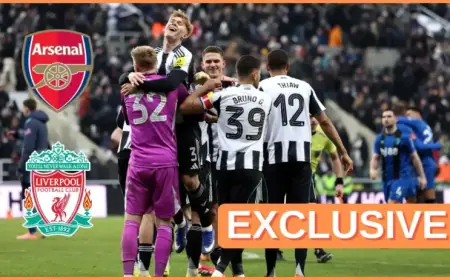 Arsenal, Liverpool Monitor £70m-Rated Newcastle Star Closely