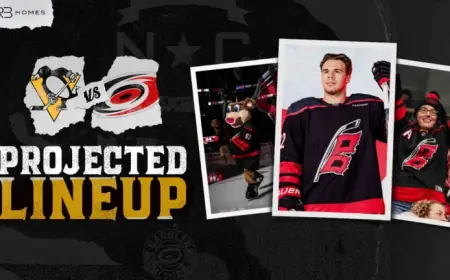 Predicted Lineup for March 18 Showdown Against Pittsburgh