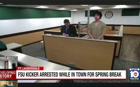 FSU Kicker Conor McAneney Arrested for Disturbances at Fort Lauderdale Bar