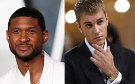 Usher and Justin Bieber Clash at Beyoncé’s Oscars After-Party