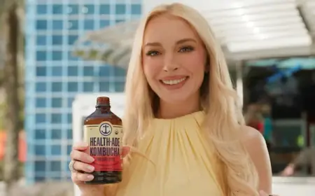Lindsay Lohan Shines in New Health-Ade Kombucha Campaign