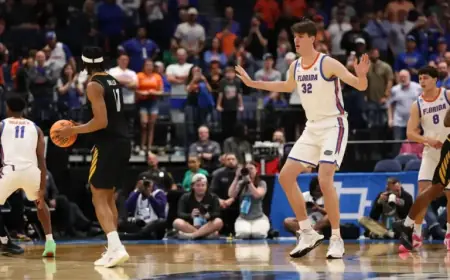 Florida’s Olivier Rioux, 7-Foot-9, Becomes Tallest in NCAA Tournament History