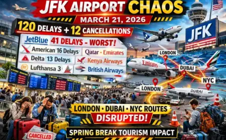 Spring Break Travel Disrupted by Long TSA Lines and Flight Delays at JFK