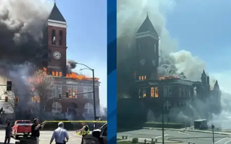Historic Rome, Georgia Courthouse Decimated by Massive Flames on Monday