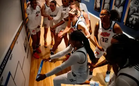 Oklahoma State Women Defeat Princeton 82-68, Securing Coach Jacie Hoyt’s First March Madness Victory