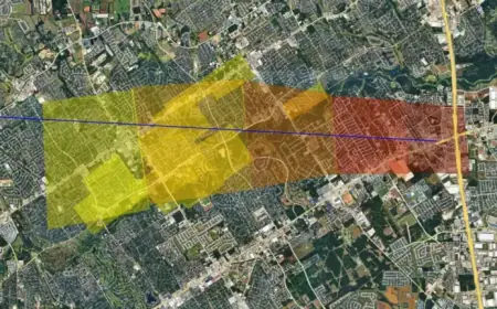 NASA Map Reveals Meteor Fragment Impact Sites in Harris, Montgomery Counties
