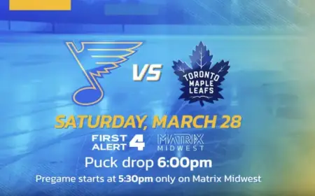 Matrix Midwest, First Alert 4 Broadcasts Saturday’s Blues vs. Maple Leafs Game