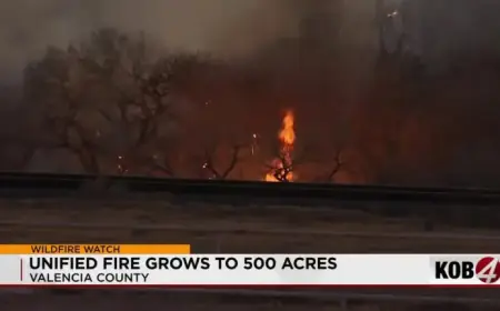 Unified Fire Triggers Evacuations, Shuts Roads Near Belen