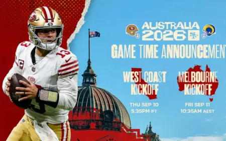 49ers and Rams Kick Off 2026 Season in Melbourne on Sept. 10