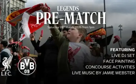 Jamie Webster Leads LFC Legends Pre-Match Entertainment