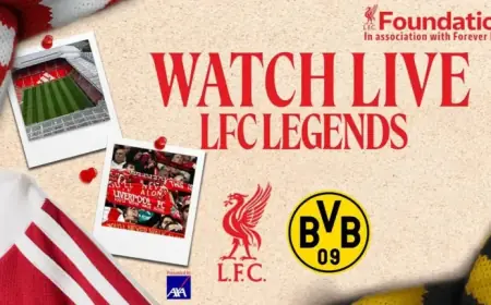 Liverpool Legends Face Borussia Dortmund Legends Live at Anfield Saturday
