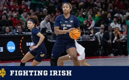 No. 6 Notre Dame Faces No. 2 Vanderbilt in Sweet 16 Showdown