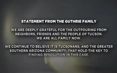 Guthrie Family Sends Heartfelt Message to Tucson Community