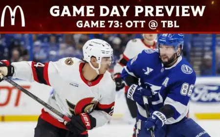 Senators Face Off Against Tampa Bay After Season-Opening Victory