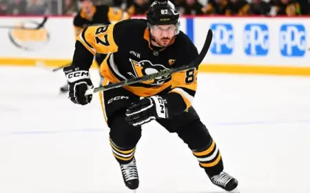 Penguins’ Crosby Faces Day-to-Day Status Due to Lower-Body Injury