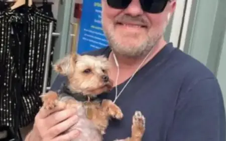 Ricky Gervais Receives Animal Advocacy Award Honoring Jane Goodall