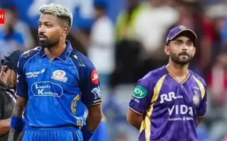 IPL 2026: Injury-Stricken KKR Clash with Mumbai Indians; Sharma, Pandya Spotlight