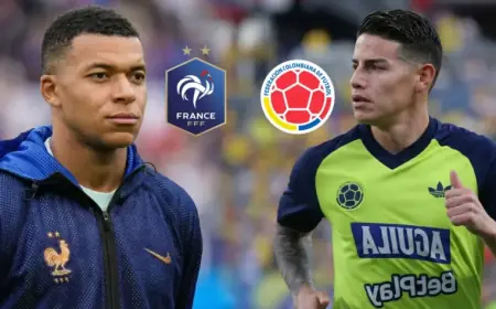 Watch Colombia vs France Free in Central America: James Rodríguez vs Mbappé Lineups